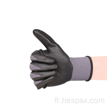 HESPAX 15GAUGE Nylon EN388 Gants de nitrile résistant à l&#39;huile